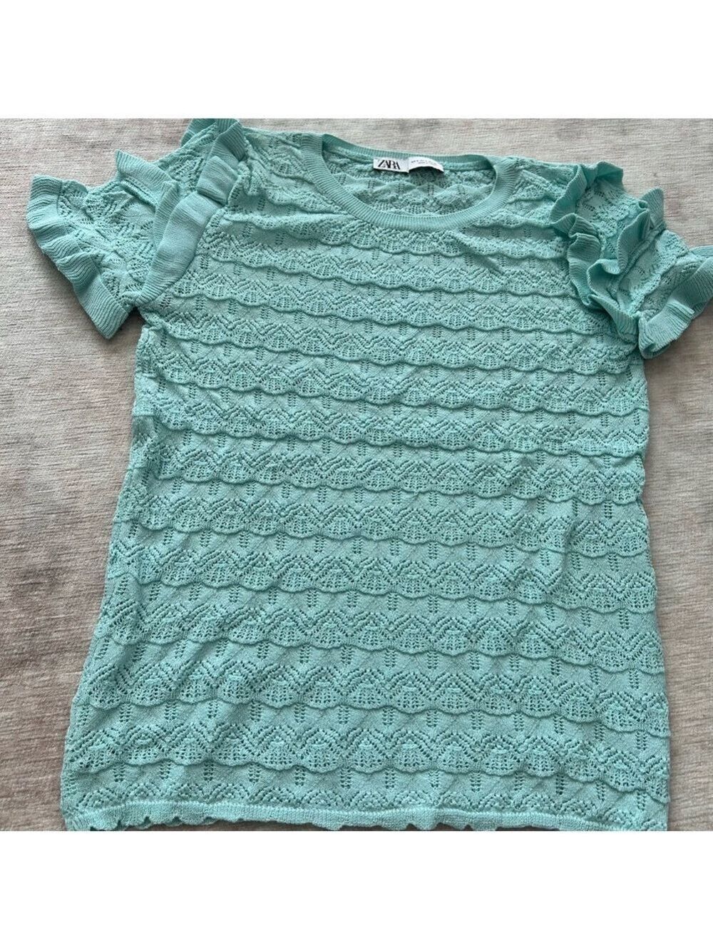 Zara Pointelle Blouse Small
